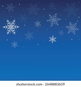 nahtloses Weihnachtsmuster mit weißen Schneeflocken auf dunklem Hintergrund
