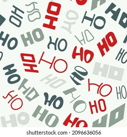 patrón de navidad sin fisuras con palabras hoho. Ilustración del vector