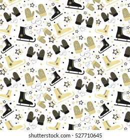 Seamless christmas pattern  for your design on the white background.