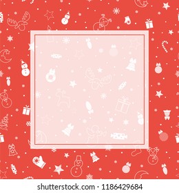 seamless christmas pattern,christmas icons, christmas-tree decorations, pattern for greeting cards,empty space for your inscription, flat vector illustration