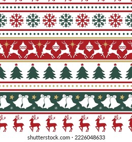 Seamless Christmas Pattern,Christmas Shaped elements for elegant gift wrap,t-shirts, greeting cards, prints.