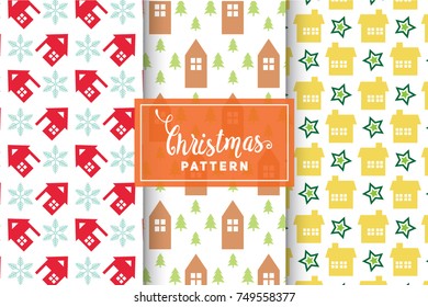 Seamless Christmas Patterns. Simple, Minimalist Designs. EPS 10, Vector Objects.