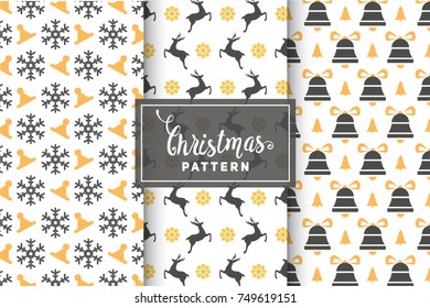 Seamless Christmas Patterns. Simple, Minimalist Designs. EPS 10, Vector Objects.