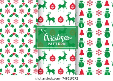 Seamless Christmas Patterns Simple Minimalist Designs Stock Vector ...