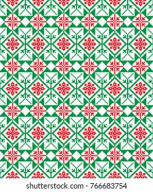seamless christmas pixel pattern, Norwegian style