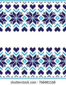 seamless christmas pixel pattern, Norwegian style