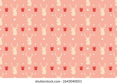 Seamless Christmas Pixel Vector Pattern. Bright and Colorful Festive Design for Fabric, Wrapping Paper, Packaging, and Crafts.