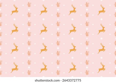Seamless Christmas Pixel Vector Pattern. Bright and Colorful Festive Design for Fabric, Wrapping Paper, Packaging, and Crafts.