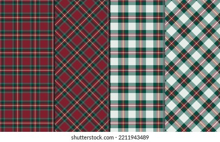 seamless Christmas plaid pattern design