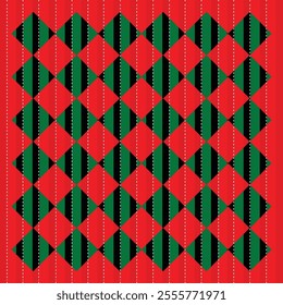Seamless Christmas Plaid Pattern for Wrapping Paper