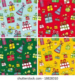 Seamless christmas presents pattern set. To see similar, please VISIT MY GALLERY.