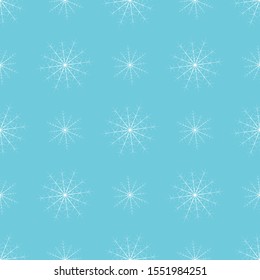 Seamless christmas snow flake pattern. Trendy vector wallpaper. Christmas backdrop. Modern abstract pattern with snowflakes for print design. Seasonal nature background. Modern vector illustration