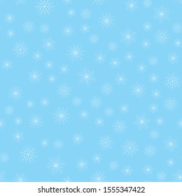 Seamless christmas snow flake pattern. Trendy vector wallpaper. Christmas backdrop. Modern abstract pattern with snowflakes for print design. Seasonal nature background. Modern vector illustration