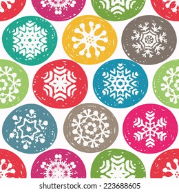 Seamless Christmas snowflake pattern for gift wrapping paper and greeting cards