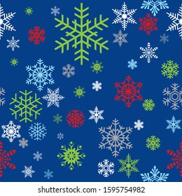 Seamless Christmas snowflake wrapping paper pattern