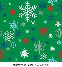 Seamless Christmas snowflake wrapping paper pattern