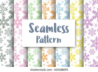 Seamless Christmas snowflakes pattern repeating tiles backdrop background