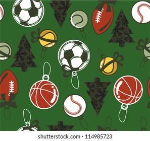 Seamless Christmas Sport Background