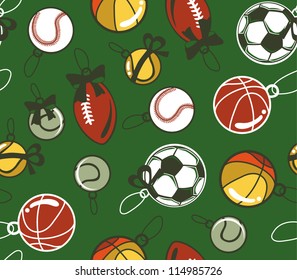 Seamless Christmas Sport Background