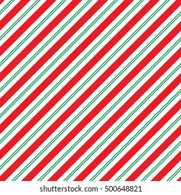 Seamless Christmas Stripe Pattern