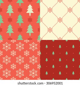 seamless christmas symbol pattern