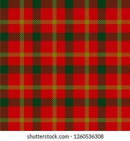 Seamless christmas tartan vector pattern