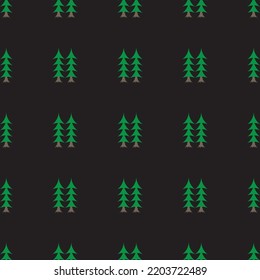 Seamless Christmas tree decoration pattern design, vector fabric, greeting,  wrapping, decoration.