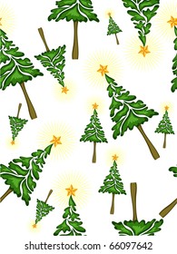 seamless Christmas tree decorative abstraction background