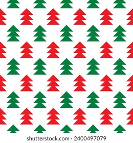 Nahtlose Weihnachtsbaum Geschenkpapier Muster. Weihnachtsbaumgeschenkmuster