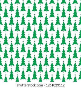 Seamless Christmas tree with green color