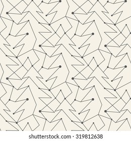 Seamless christmas tree line pattern tile background geometric abstract