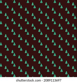 Seamless christmas tree pattern design and background art