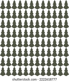 Seamless Christmas tree pattern, festive colors, vector