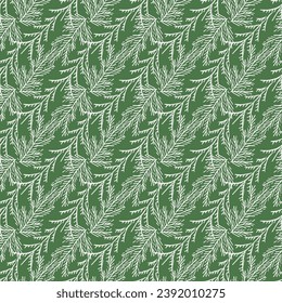 Seamless christmas tree pattern. New year background. Doodle illustration with christmas tree