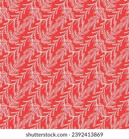 Seamless christmas tree pattern. New year background. Doodle illustration with christmas tree