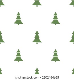 Seamless christmas tree pattern. christmas tree ornament. Doodle illustration with christmas tree