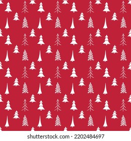 Nahtlose Weihnachtsbaummuster. Weihnachtsbaumschmuck. Dodle-Illustration mit Weihnachtsbaum
