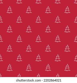 Patrón de árboles de navidad sin foco. adorno de árboles de navidad. Ilustración del perro con árbol de navidad