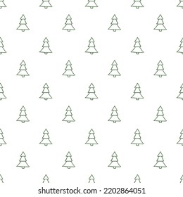 Seamless christmas tree pattern. christmas tree ornament. Doodle illustration with christmas tree