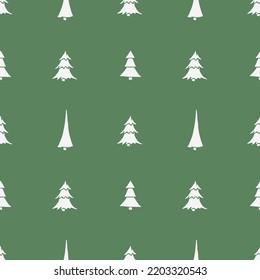 Seamless christmas tree pattern. christmas tree ornament. Doodle illustration with christmas tree