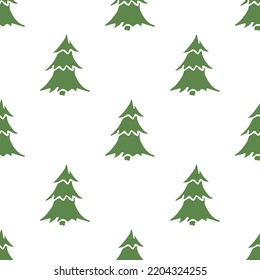 Patrón de árboles de navidad sin foco. adorno de árboles de navidad. Ilustración del perro con árbol de navidad