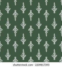 Nahtlose Weihnachtsbaummuster. Weihnachtsbaumschmuck. Dodle-Illustration mit Weihnachtsbaum