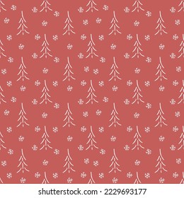 Patrón de árboles de navidad sin foco. adorno de árboles de navidad. Ilustración del perro con árbol de navidad