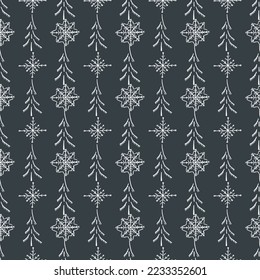 Seamless christmas tree pattern. christmas tree ornament. Doodle illustration with christmas tree