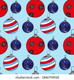 seamless christmas tree toys pattern. Gift endless paper. scrapbooking idea. kraft seamless pattern for gift. 