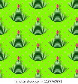 Seamless christmas vector illustration background. Decorative Christmas tree