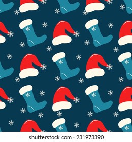 Seamless christmas vector illustration background 