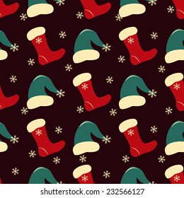 Seamless christmas vector illustration background 