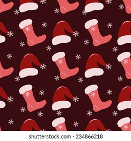 Seamless christmas vector illustration background 