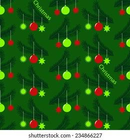 Seamless christmas vector illustration background 